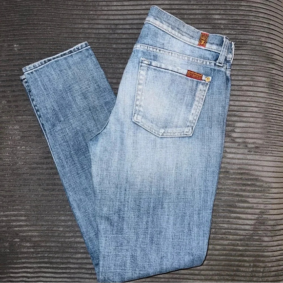 7 For All Mankind The Slim Cigarette Skinny Jeans -Size 28 - Picture 1 of 9